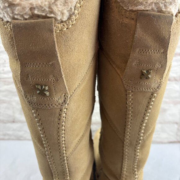 Timberland Women's 8.5 Beige Suede Insulated Tall Waterproof Winter Boots - Picture 12 of 15